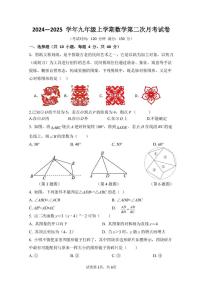 福建省莆田第九中学2024-2025学年九年级上学期第二次月考数学试卷