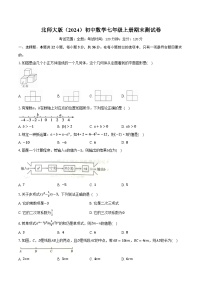 北师大版（2024）初中数学七年级上册期末测试卷（较易难度）（含详细答案解析）