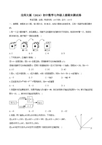 北师大版（2024）初中数学七年级上册期末测试卷（困难）（含详细答案解析）