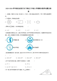 2023-2024学年湖北省黄石市下陆区八年级上学期期末数学试题及答案