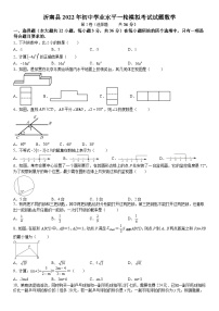 2022年山东省临沂市沂南县九年级一模数学试题-A4答案卷尾