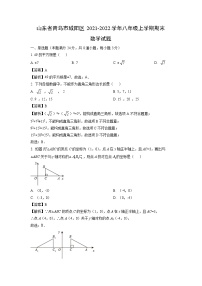 2021~2022学年山东省青岛市城阳区八年级(上)期末数学试卷(解析版)