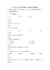 2024~2025学年河北省保定市阜平县七年级(上)期中数学试卷(解析版)