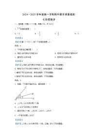 2024~2025学年河北省邯郸市大名县七年级(上)期中数学试卷(解析版)