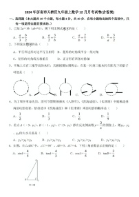 2024-2025学年济南市天桥区九年级上数学12月月考试卷(含答案)