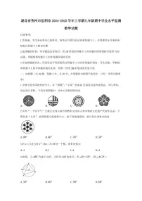 湖北省荆州市监利市2024-2025学年上学期九年级期中学业水平监测数学检测试题（含答案）