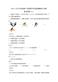 河北省石家庄市赵县2024-2025学年八年级上学期期中数学试卷（解析版）
