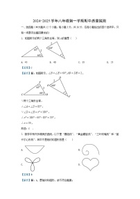 河北省保定市阜平县2024-2025学年八年级上学期期中考试数学试卷（解析版）