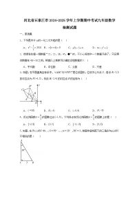河北省石家庄市2024-2025学年上册期中考试九年级数学检测试题（附答案）