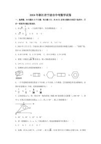 2024年浙江省宁波市中考数学模拟试卷（含解析版）