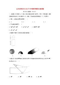 山东省泰安市2024年中考数学模拟汇编试题（含答案）