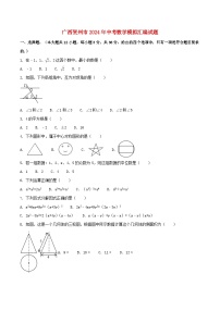 广西贺州市2024年中考数学模拟汇编试题（含扫描答案）