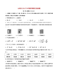 山西省2024年中考数学模拟汇编试题（含答案）