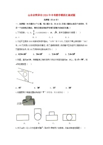 山东省菏泽市2024年中考数学模拟汇编试题（含扫描答案）