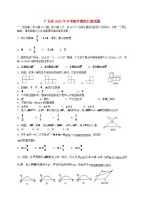 广东省2024年中考数学模拟汇编试题（含扫描答案）