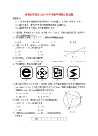 湖南省邵阳市2024年中考数学模拟汇编试题（含答案）