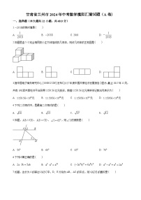 甘肃省兰州市2024年中考数学模拟汇编试题（原卷版）