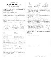 人教版2024-2025学年八年级上学期数学期末试卷二（含答案）