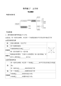 2025年中考数学一轮总复习精讲精练 微专题27  正方形  学案（含答案）