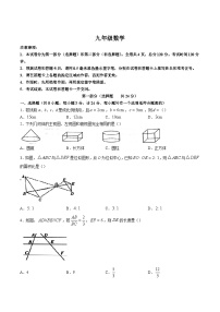 陕西省榆林市府谷县2024届九年级上学期期末考试数学试卷(含答案)