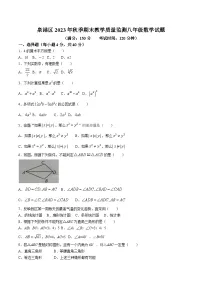 福建省泉州市泉港区2023-2024学年八年级上学期期末考试数学试卷(含答案)