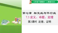 初中数学人教版（2024）七年级下册（2024）第七章 相交线与平行线7.3 定义、命题、定理教课内容课件ppt