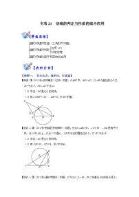 人教版数学九上期末复习讲练专项21 切线的判定与性质的综合应用（2份，原卷版+解析版）