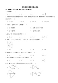 浙江省金华市2024年度七年级上学期数学期末试卷【附答案】