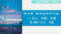 人教版（2024）七年级下册（2024）7.3 定义、命题、定理多媒体教学ppt课件