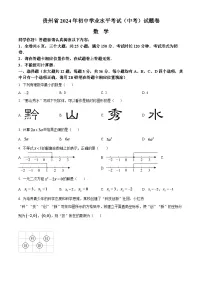 2024年贵州省中考数学试题（原卷版）