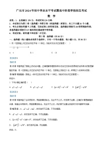2024年四川省广元市中考数学试题（解析版）