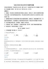 2024年四川省达州市中考数学真题（解析版）