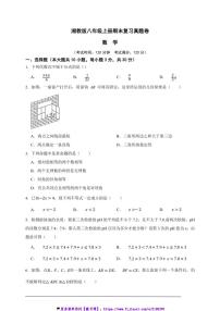 湘教版八年级上册期末复习真题数学卷试卷(原卷版+解析版)