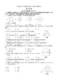 四川省泸州市泸县第五中学2024－2025学年九年级上学期第一次学业水平模拟考试数学试题