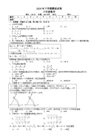 湖南省娄底市第二中学2024-2025学年 八年级上学期期末模拟数学试卷-A4