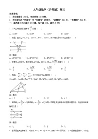 安徽省淮北市“五校联考”2024-2025学年九年级上学期12月月考数学试题-A4