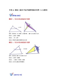 北师大版数学九上期末复习训练专项12 相似三角形-手拉手旋转型综合应用（2大类型）（2份，原卷版+解析版）