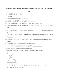 2023-2024学年上海外国语大学附属外国语学校八年级（上）期末数学试卷