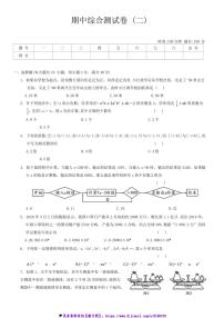 2024～2025学年沪科版数学数学七年级上册期中综合测试卷(二)(含答案)