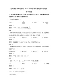 湖南省邵阳市邵阳县2023-2024学年七年级（上）期末数学试卷（解析版）