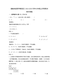 湖南省邵阳市新邵县2023-2024学年七年级（上）期末数学试卷（解析版）