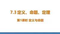 初中数学人教版（2024）七年级下册（2024）7.3 定义、命题、定理授课ppt课件