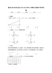 黑龙江省大庆市五校2024-2025学年上学期九年级联考数学试题