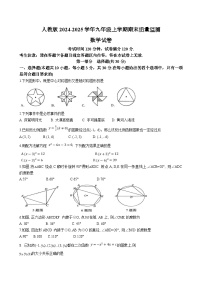 人教版2024-2025学年九年级上学期期末质量监测数学试卷（含答案）