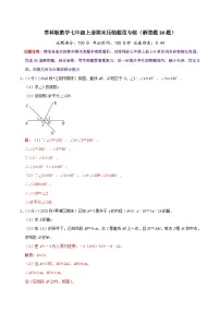 苏科版数学七年级上册期末压轴题型专练（解答题30题）（2份，原卷版+教师版）