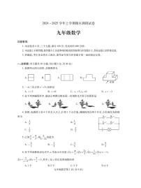 河南省平顶山市舞钢市2024-2025学年九年级上学期期末调研数学试题