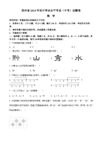 2024年贵州省中考数学试题（原卷版）