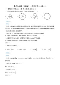 九年级上学期期中数学试题（解析版）