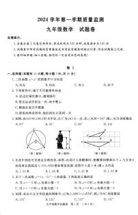 浙江省湖州市长兴县2024-2025学年上学期期末考试 九年级数学试题卷