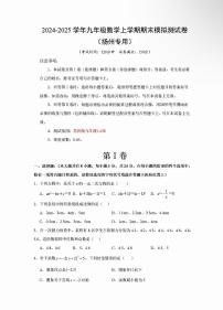 2025年扬州九年级上学期数学模拟试题